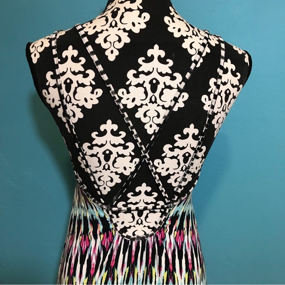 Tart Tie Dye Multi-Color Casual Colorful EUC Strappy Back Dress Size Small S Fun - Picture 11 of 13